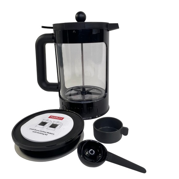 Bodum Bean Cold Brew Coffee Maker Black 1.5L 51oz French Press Locking Lid Scoop - Picture 2 of 7